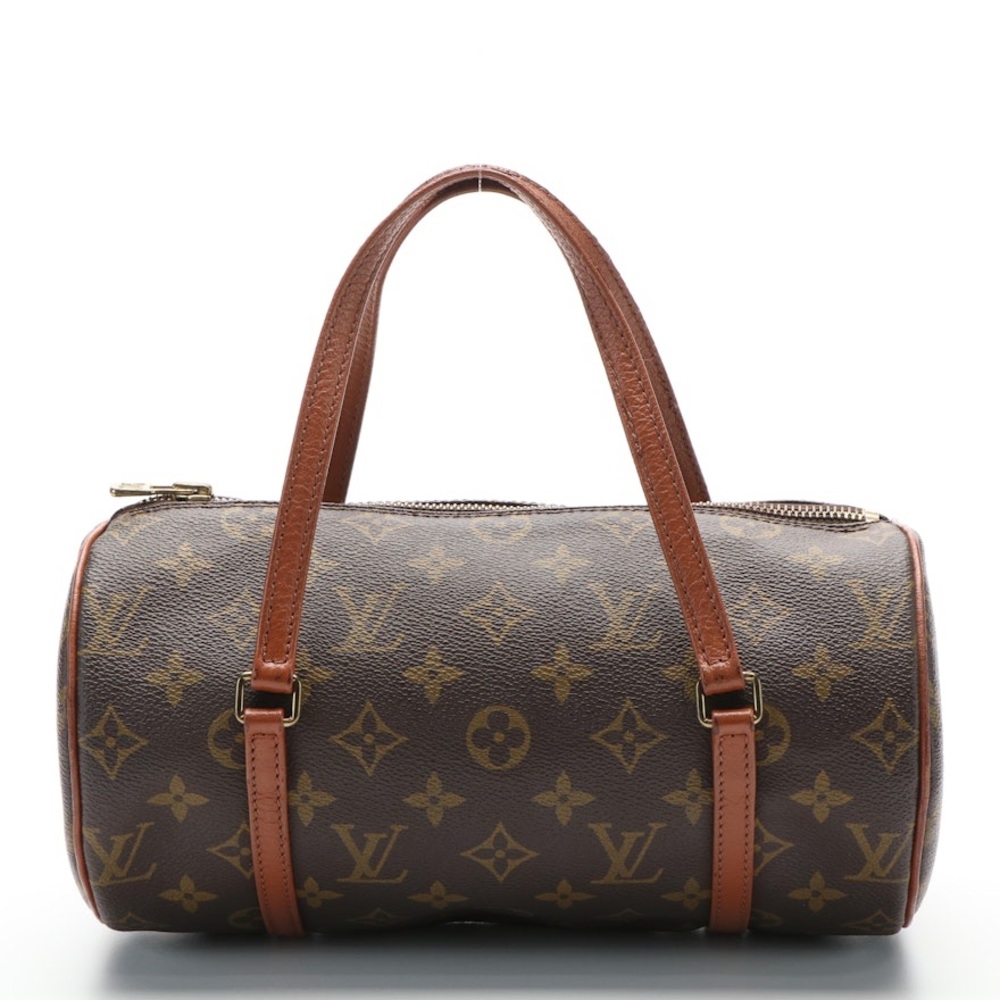 Louis Vuitton Papillon Beige Strap Duffle Brown Canvas